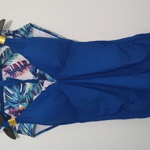 Tankini Palm Print High Rise Brief XL‎ Swimsuit